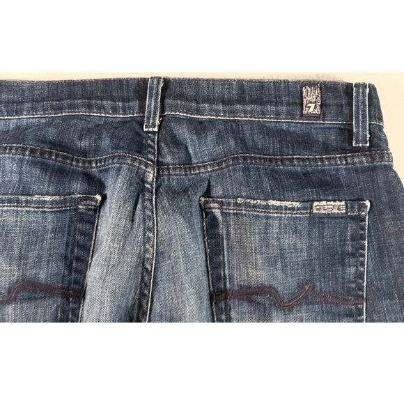 7 For All Mankind High Waist Bootcut Jeans Women’s M Stretch Denim USA Made - Picture 8 of 8